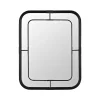 Sale Kirklands Home Black Metal Rounded Corner Frame Wall Mirror