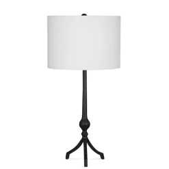 Hot Kirklands Home Black Metal Samantha Table Lamp White