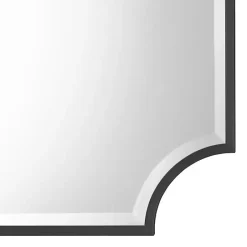 Kirklands Home Black Metal Scalloped Rectangle Wall Mirror