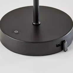 Online Kirklands Home Metal Scalloped Shade Cordless Table Lamp Black