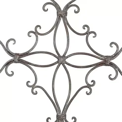 Hot Kirklands Home Metal Scroll Cross Wall Plaque Black