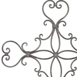 Hot Kirklands Home Metal Scroll Cross Wall Plaque Black