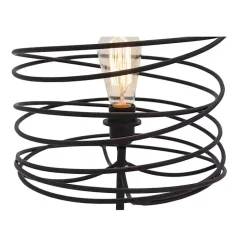 Kirklands Home Metal Swirl Table Lamp Black