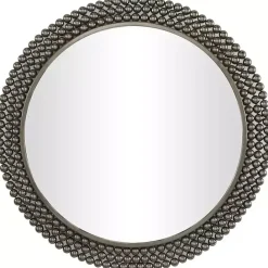 Best Kirklands Home Metal Tiered Bead Frame Wall Mirror Black
