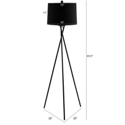 New Kirklands Home Metal Tripod Twist Floor Lamp Black