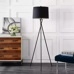 New Kirklands Home Metal Tripod Twist Floor Lamp Black