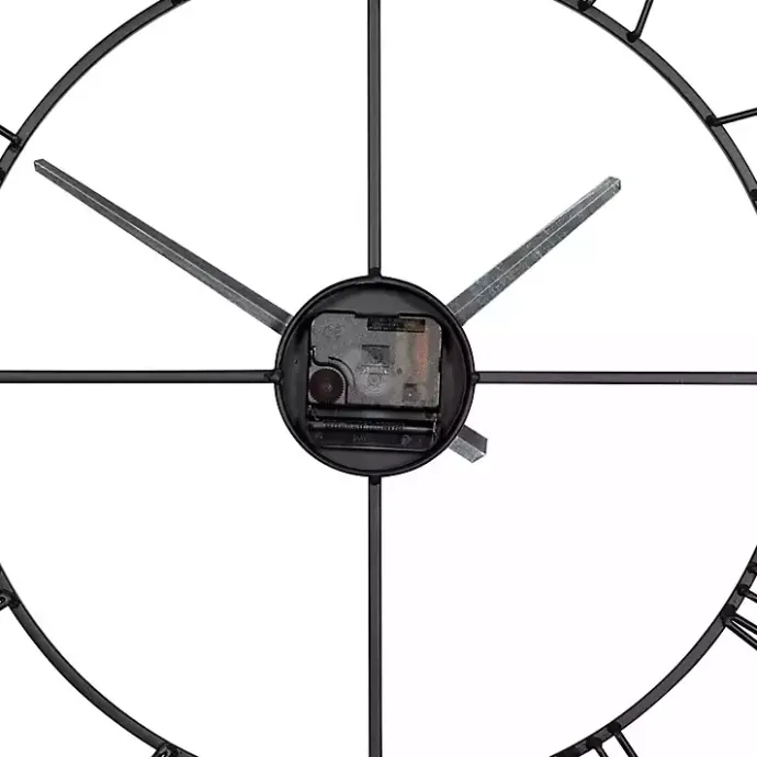 Hot Kirklands Home Minimal Square Open Face Clock Black