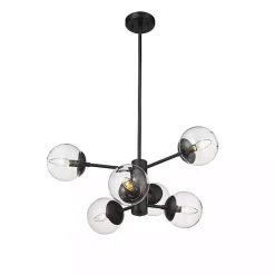 Hot Kirklands Home Mod 5-Arm Globe Chandelier Black