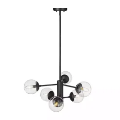 Hot Kirklands Home Mod 5-Arm Globe Chandelier Black
