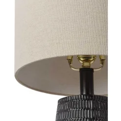 Hot Kirklands Home Modern Etched Table Lamp Black