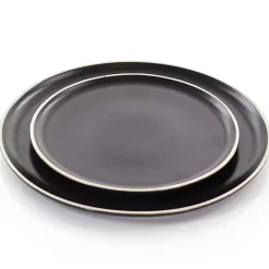 Online Kirklands Home Modern Stoneware 16-pc. Dinnerware Set Black