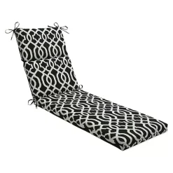 Hot Kirklands Home Black New Geometric Outdoor Chaise Cushion