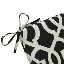 Hot Kirklands Home Black New Geometric Outdoor Chaise Cushion