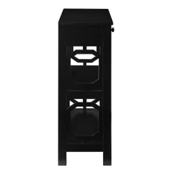 New Kirklands Home Octagon 2-Shelf Console Table Black