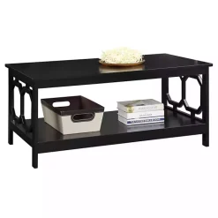 Best Kirklands Home Octagon Single Shelf Coffee Table Black