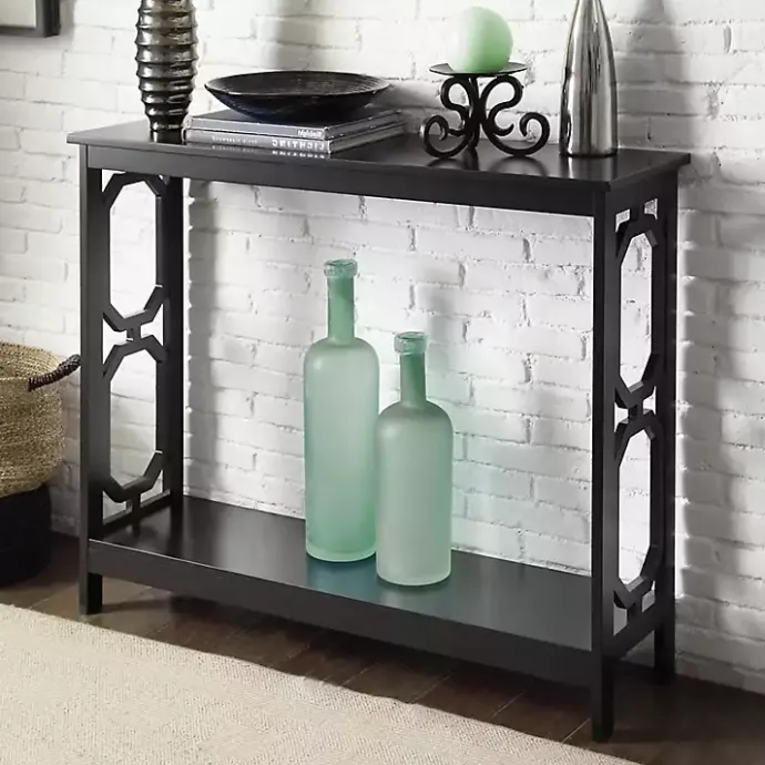Hot Kirklands Home Octagon Single Shelf Console Table Black