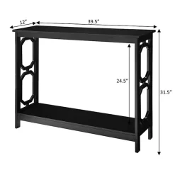 Hot Kirklands Home Octagon Single Shelf Console Table Black