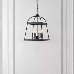 Kirklands Home Open Frame Adjustable Chandelier Black