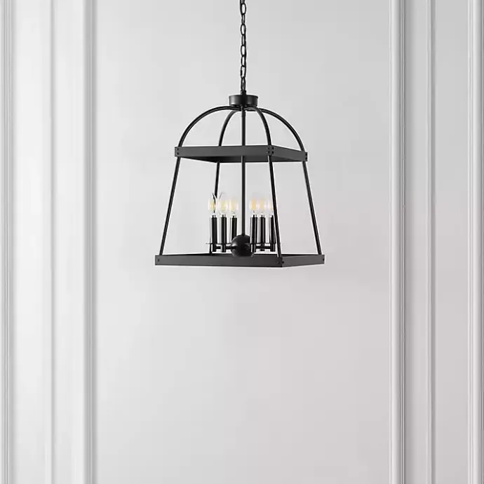 Kirklands Home Open Frame Adjustable Chandelier Black
