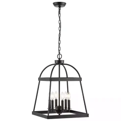 Kirklands Home Open Frame Adjustable Chandelier Black