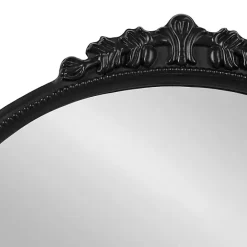 Clearance Kirklands Home Black Ornate Arch Wall Mirror with Shelf