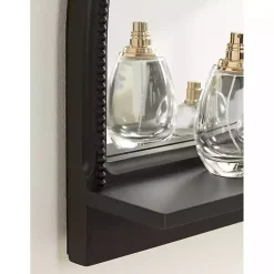 Clearance Kirklands Home Black Ornate Arch Wall Mirror with Shelf
