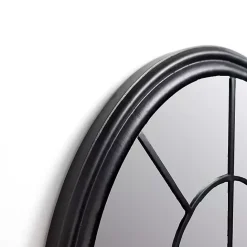 Sale Kirklands Home Black Paned Iron Wall Mirror