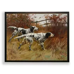 New Kirklands Home Black Pointer Dogs Framed Art Print