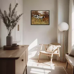 New Kirklands Home Black Pointer Dogs Framed Art Print