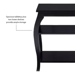 Hot Kirklands Home Prismatic Wood Accent Table Black