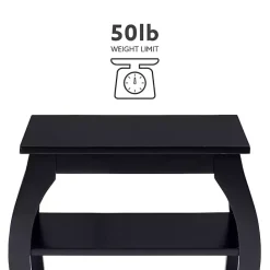 Hot Kirklands Home Prismatic Wood Accent Table Black