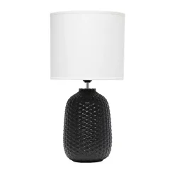 Hot Kirklands Home Purled Ceramic Table Lamp Black
