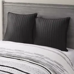 Sale Kirklands Home Quilted Euro Sham Black