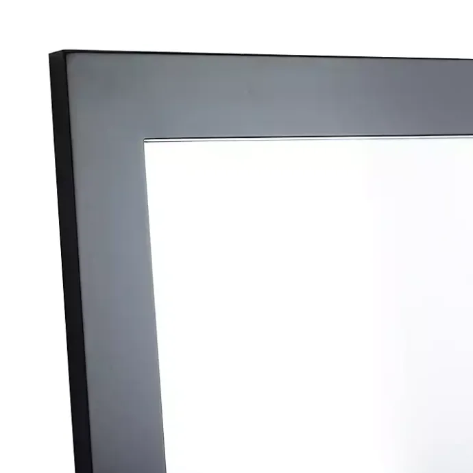 Hot Kirklands Home Black Rectangular Wood Wall Mirror, 24x42 in.