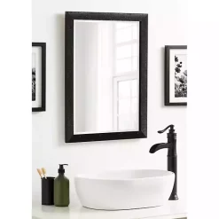 Clearance Kirklands Home Black Reyna Rectangle Wall Mirror
