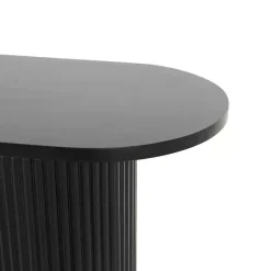 Kirklands Home Ribbed Pillars Console Table Black