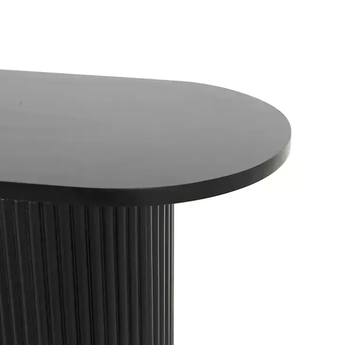 Kirklands Home Ribbed Pillars Console Table Black
