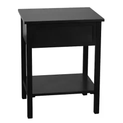 Clearance Kirklands Home Ribbed Wood Colleen Accent Table Black