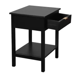 Clearance Kirklands Home Ribbed Wood Colleen Accent Table Black