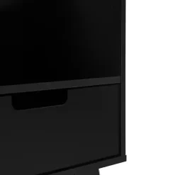 Clearance Kirklands Home Riviera Single Drawer Nightstand Black