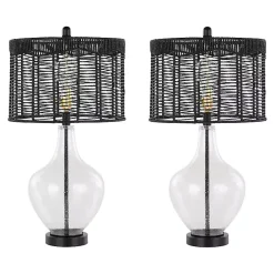 Outlet Kirklands Home Rope Jenny Table Lamps, Set of 2 Black