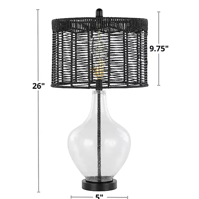 Outlet Kirklands Home Rope Jenny Table Lamps, Set of 2 Black