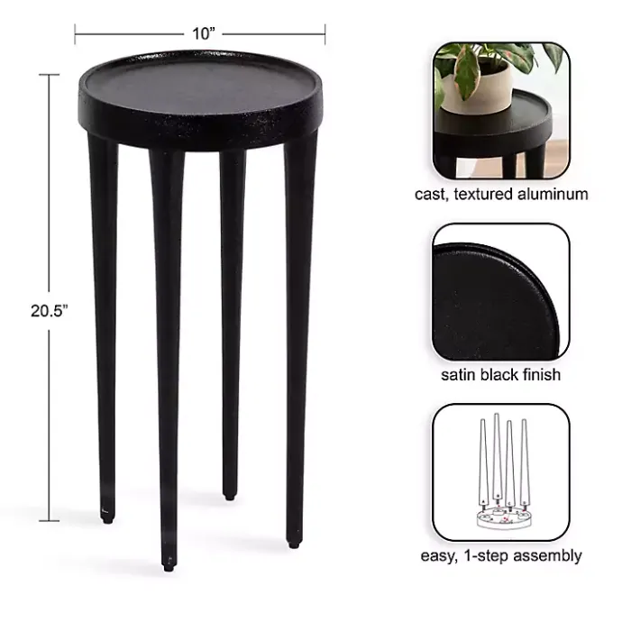 Online Kirklands Home Round Modern Cocktail Table Black