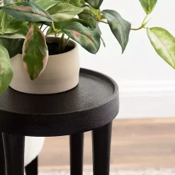 Online Kirklands Home Round Modern Cocktail Table Black