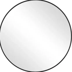 Outlet Kirklands Home Round Simple Frame Medium Wall Mirror Black