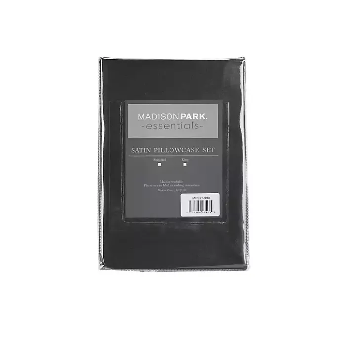 Discount Kirklands Home Satin Standard 2-pc. Pillow Case Set Black