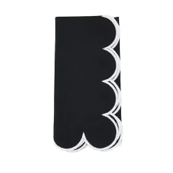 Discount Kirklands Home Scalloped Edge Napkins, Set of 4 Black