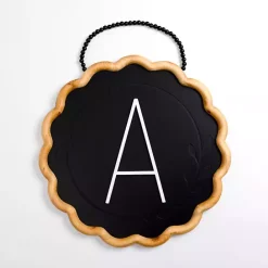 Kirklands Home Black Scalloped Monogram A Wall Plaque