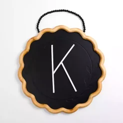 Sale Kirklands Home Black Scalloped Monogram K Wall Plaque
