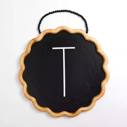 Online Kirklands Home Black Scalloped Monogram T Wall Plaque
